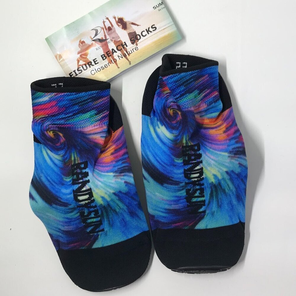 NEW Randy Sun water or beach shoes.  Size 23 (4.5-6 W) rainbow burst pattern